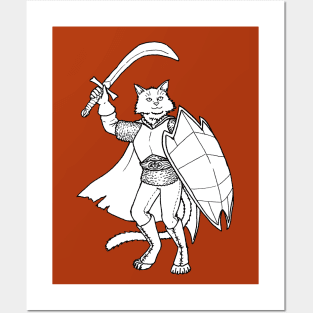 Dungeons and Dragons Catfolk Paladin Mirau Posters and Art